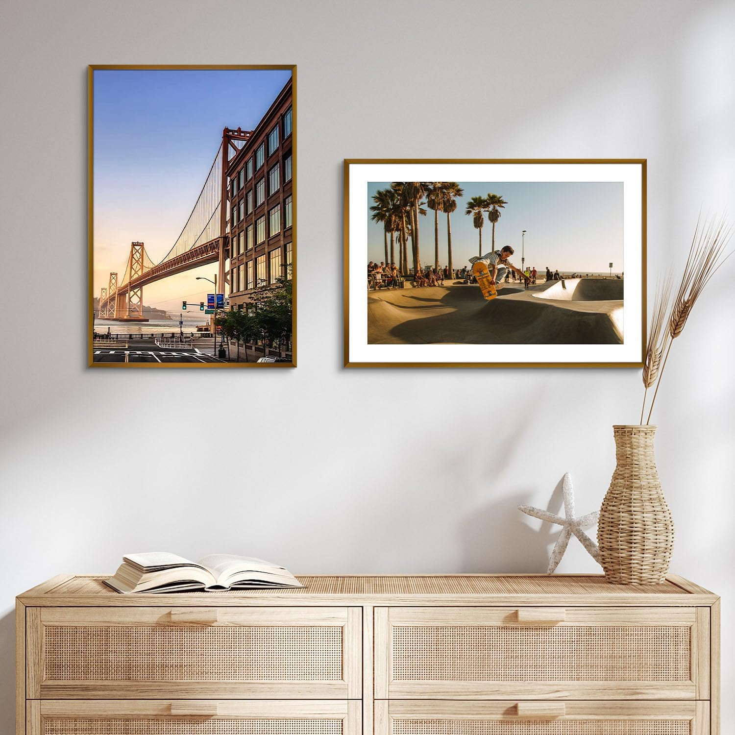 Frametory, 13x19 Aluminum Picture Frame - 13 x 19 Bronze Frame with Removable Mat for 11 x 17 Photo - 19 by 13 Durable Metal Frame with Real Glass - Sawtooth Hanger for Easy Wall Display - 1 Pack