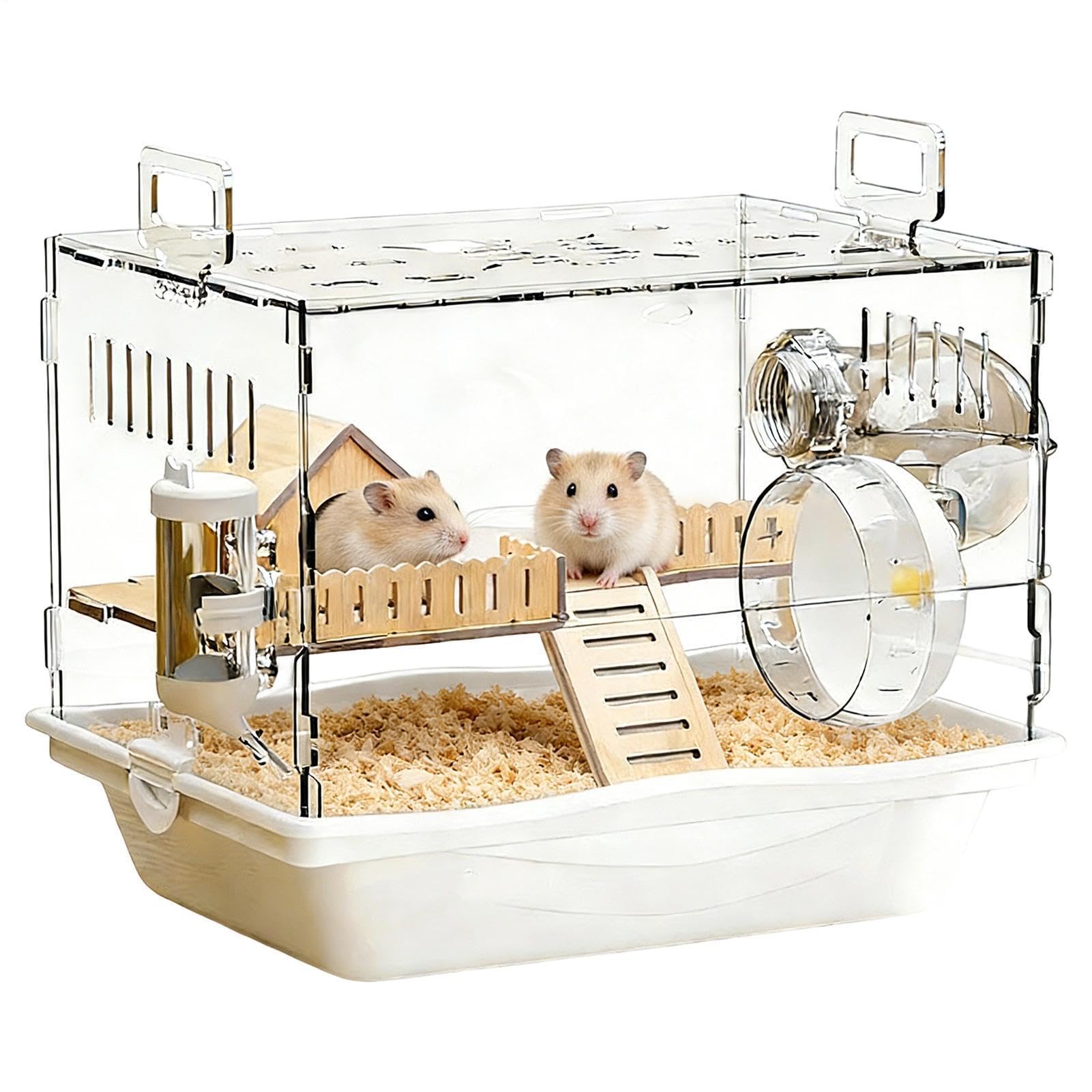 La Jaula de Jerbillos Hábitat Transparente para Mascotas Pequeñas | Hábitat Ventilado para Animales Pequeños para Jerbo, Chinchilla, Conejo, Hurón, Hámster Enano