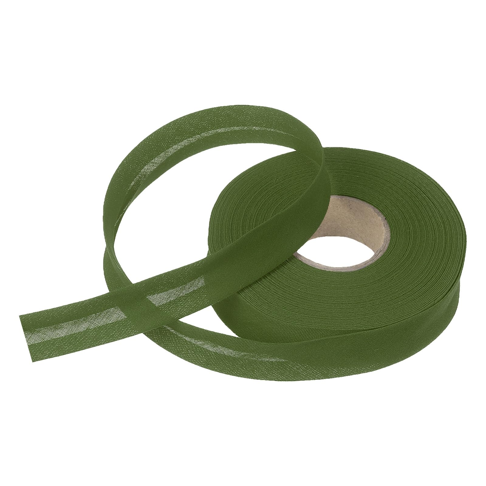 sourcing map 3/4 Inch Single Fold Bias Tape Polyester Continuous Bulk Bias Tape for Sewing,Seaming Quilting Hemming Binding Crafts (Dark Green 15 Yards)