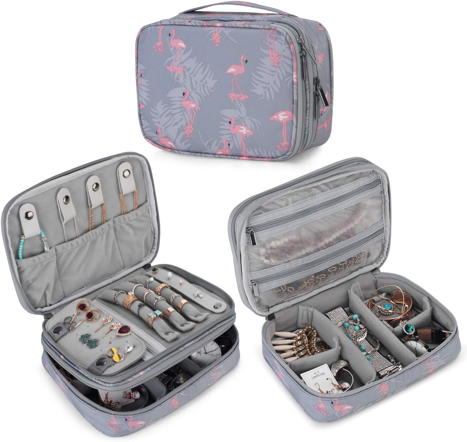 Teamoy Travel Jewelry Organizer Case, Storage Bag Holder for Necklace