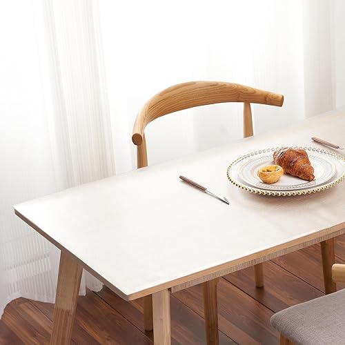 Miniatura 2 de Protector de mesa esmerilado de 24 x 48 pulgadas, PVC de 0.059 in de grosor, resistente al agua, rectangular, de plástico, antideslizante, para mesa