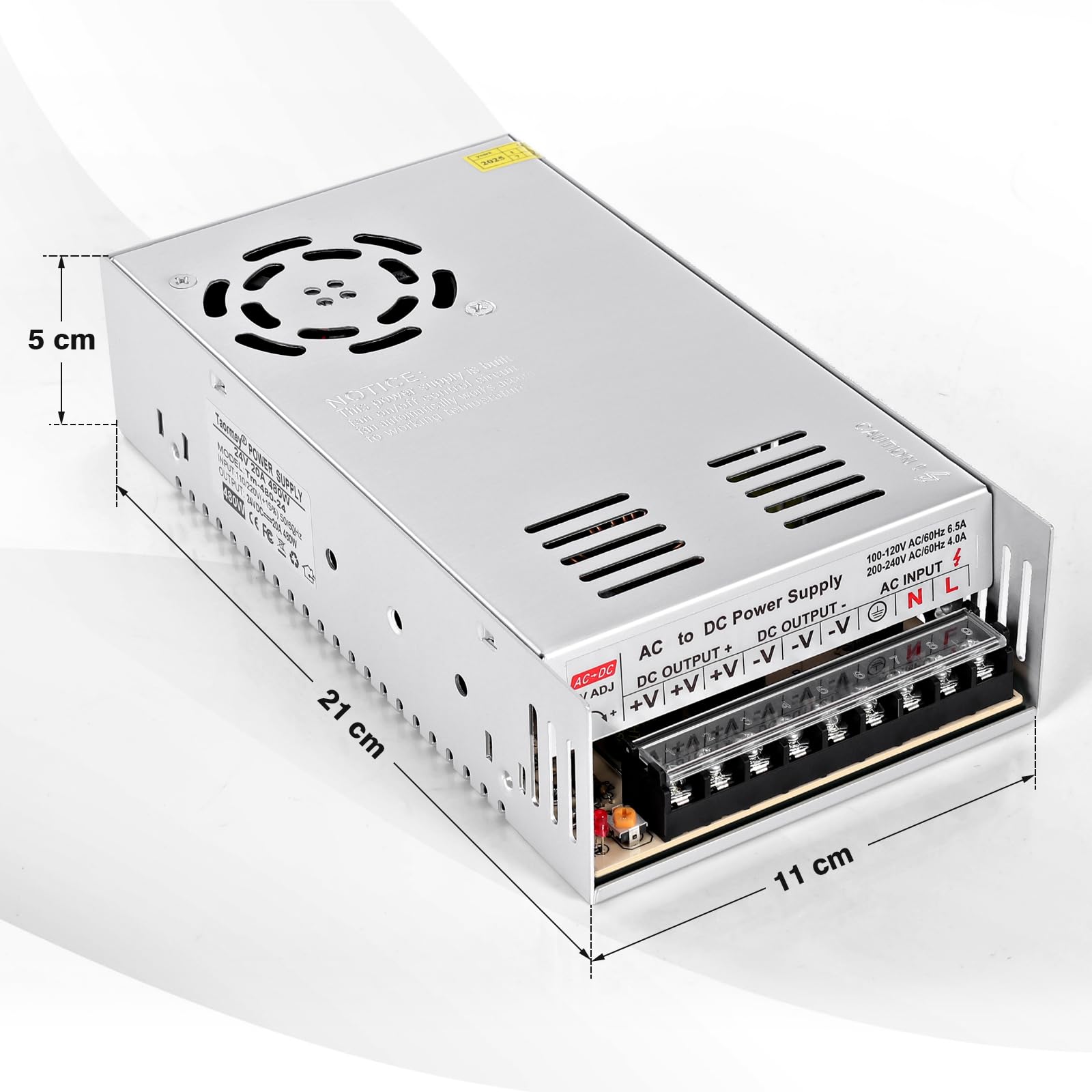 Amazon.com: Taormey 24V 20A Power Supply Adapter, AC 110V/220V to