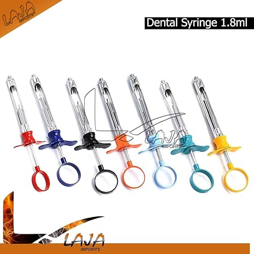 Miniatura 2 de Jeringa Dental 1.8Ml Set De 7 Instrumentos Dentales De Acero Inoxidable (Mezcla De Colores) Para Uso Educativo
