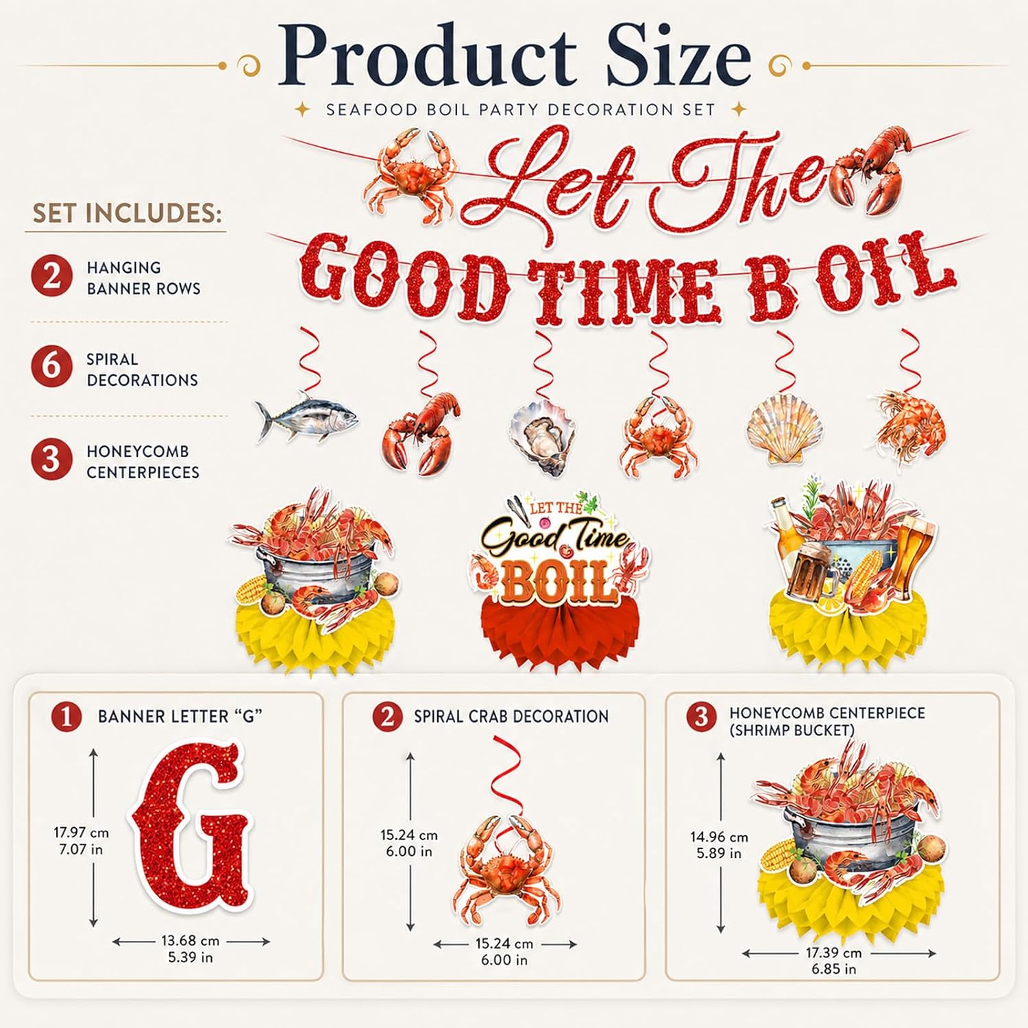 17pcs Seafood Boil Party Supplies - NO DIY image 3