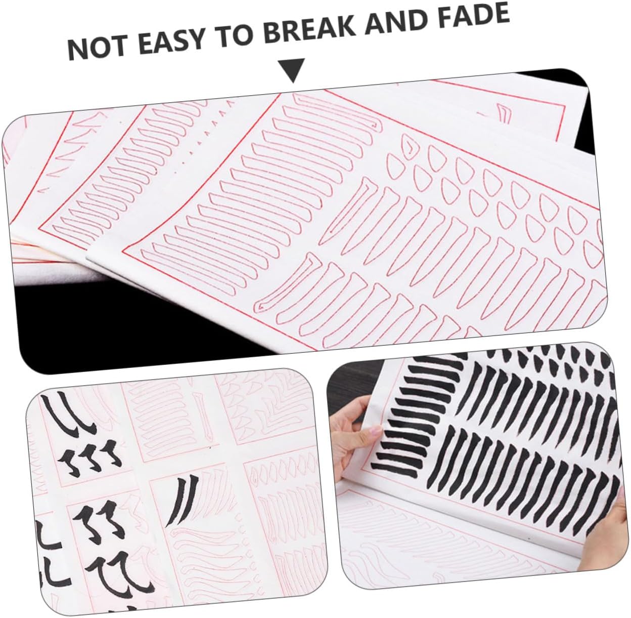Anneome 30pcs Chinese Calligraphy Practice Paper Sumi Tracing Paper for Beginners Print for Easy Writing for Daily Calligraphy Exercises Six Mixed Styles
