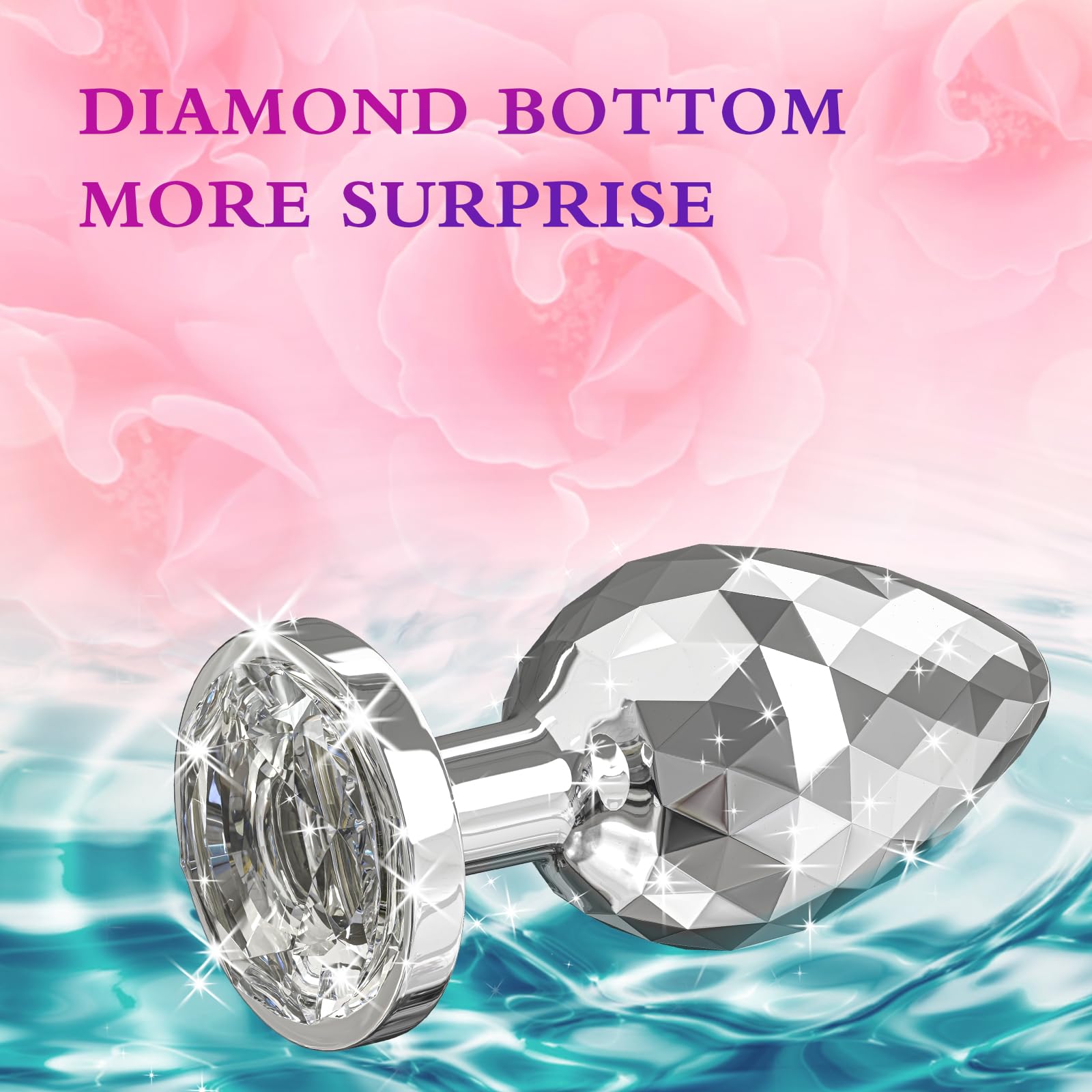 Anal Plugs Small Butt Plug for Beginners,Adult Aanl Toys with Heart-Shaped Jewelry Base,G Spot Sex Toy Anal Sex Adult Toy for Beginner Adult Unisex Women and Men Couple (Small Pink): Silver