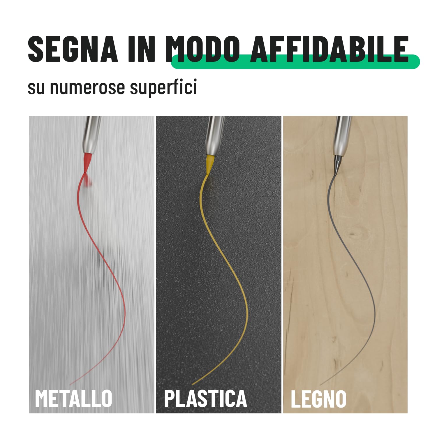 greate Marcatore a foro profondo con matite falegname, 7 mine e temperamatite - Matita da cantiere professionale per legno, metallo, plastica, piastrelle - fai da te attrezzi, accessori da lavoro