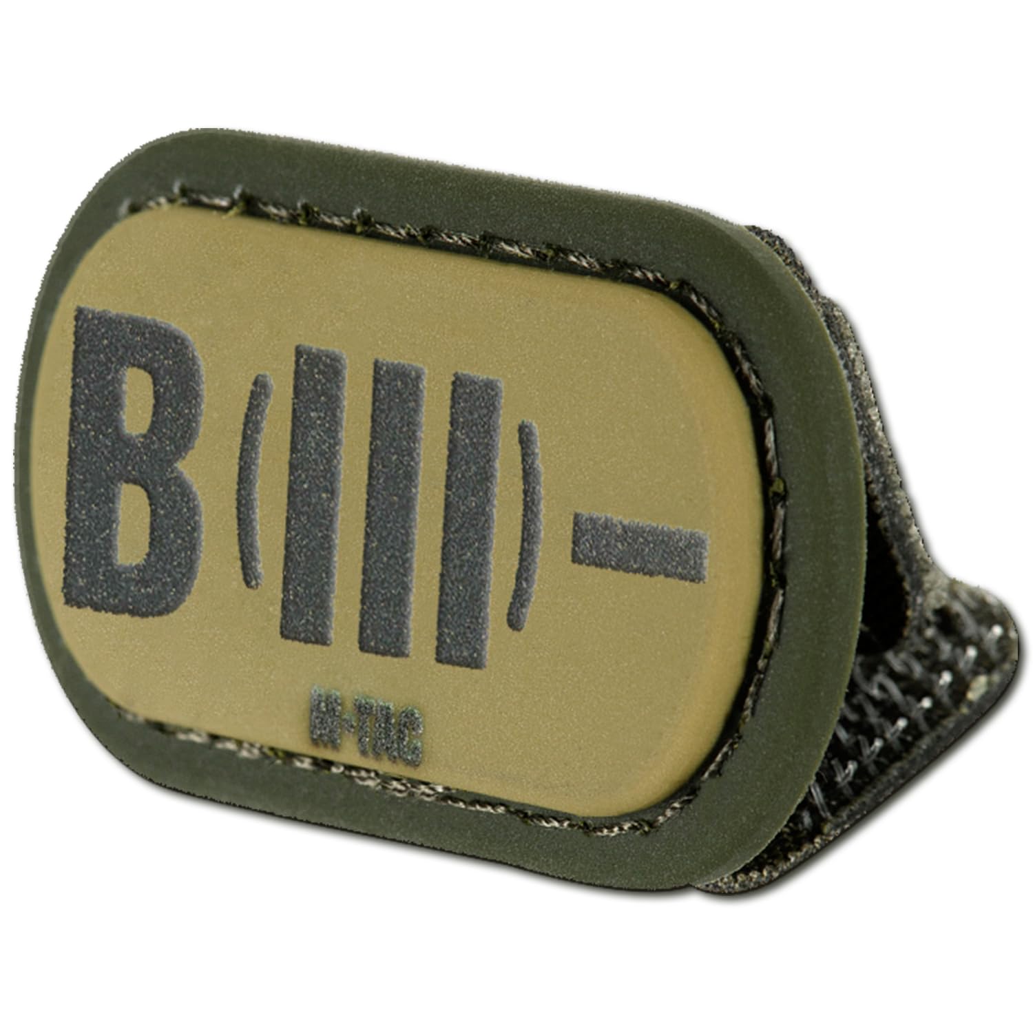 M-Tac Molle Medical Patch Blood Group - Tactical PVC Badge for Med Military Army Gear with Hook and Loop Fastener (B (III) -, Ranger Green)