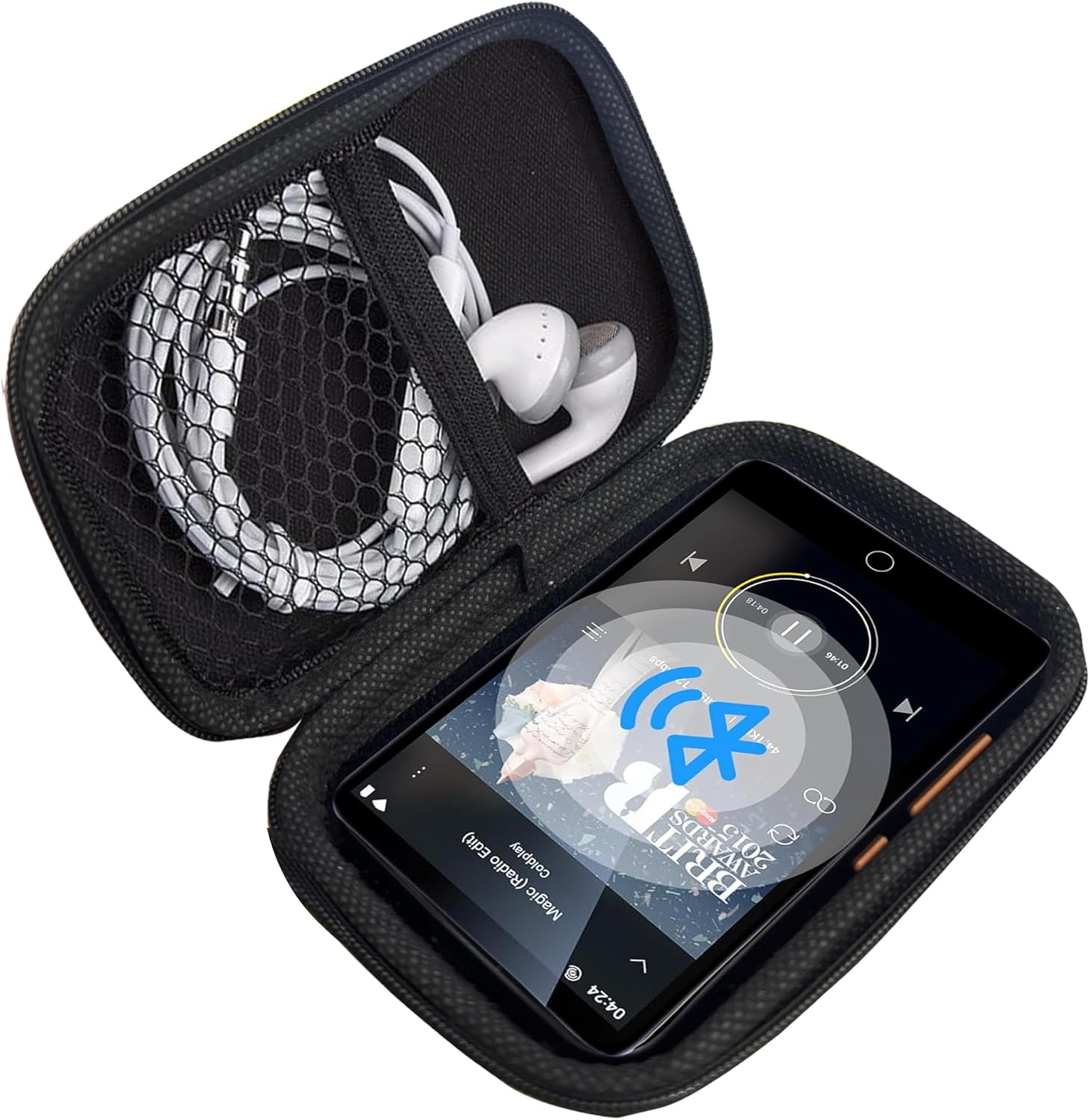Hard Shell Travel and Storage Case for 4.0" Full Touchscreen MP3 Players (Black)