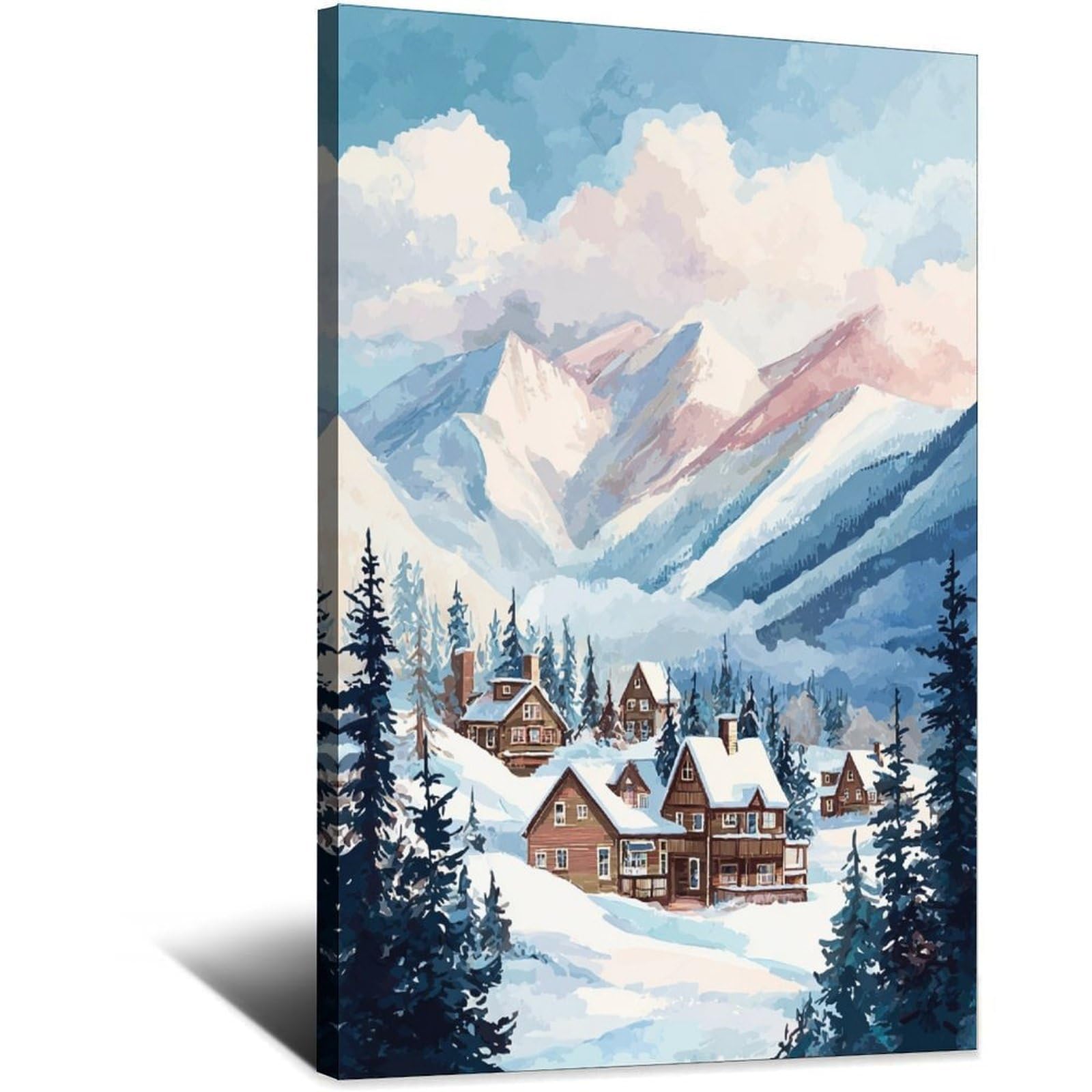Breckenridge Posters 20x30inch(50x75cm) Vintage Watercolor Canvas Art