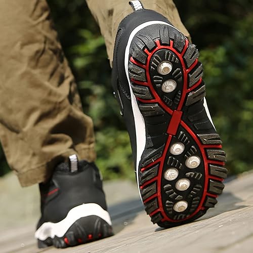 Vista 5 de AngryMonkey Zapatos ortopédicos de senderismo para hombre, ligeros, cómodos, transpirables, antideslizantes, de altura, para viajes, caminar, a