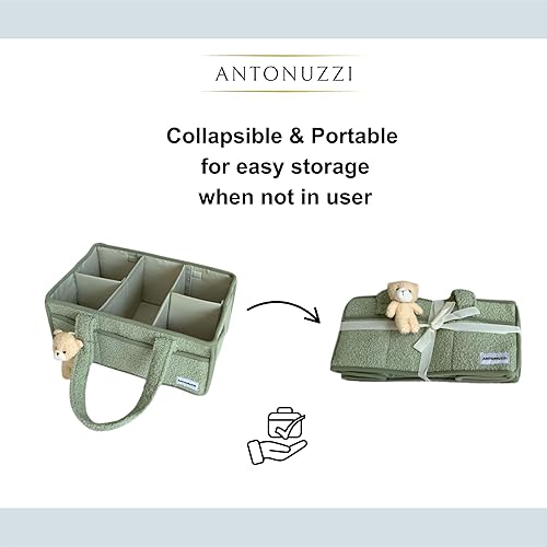 Miniatura 6 de Organizador de pañales para bebé, cesta de almacenamiento para toallitas y pañales, mantiene la guardería organizada, regalo para la nueva mamá.