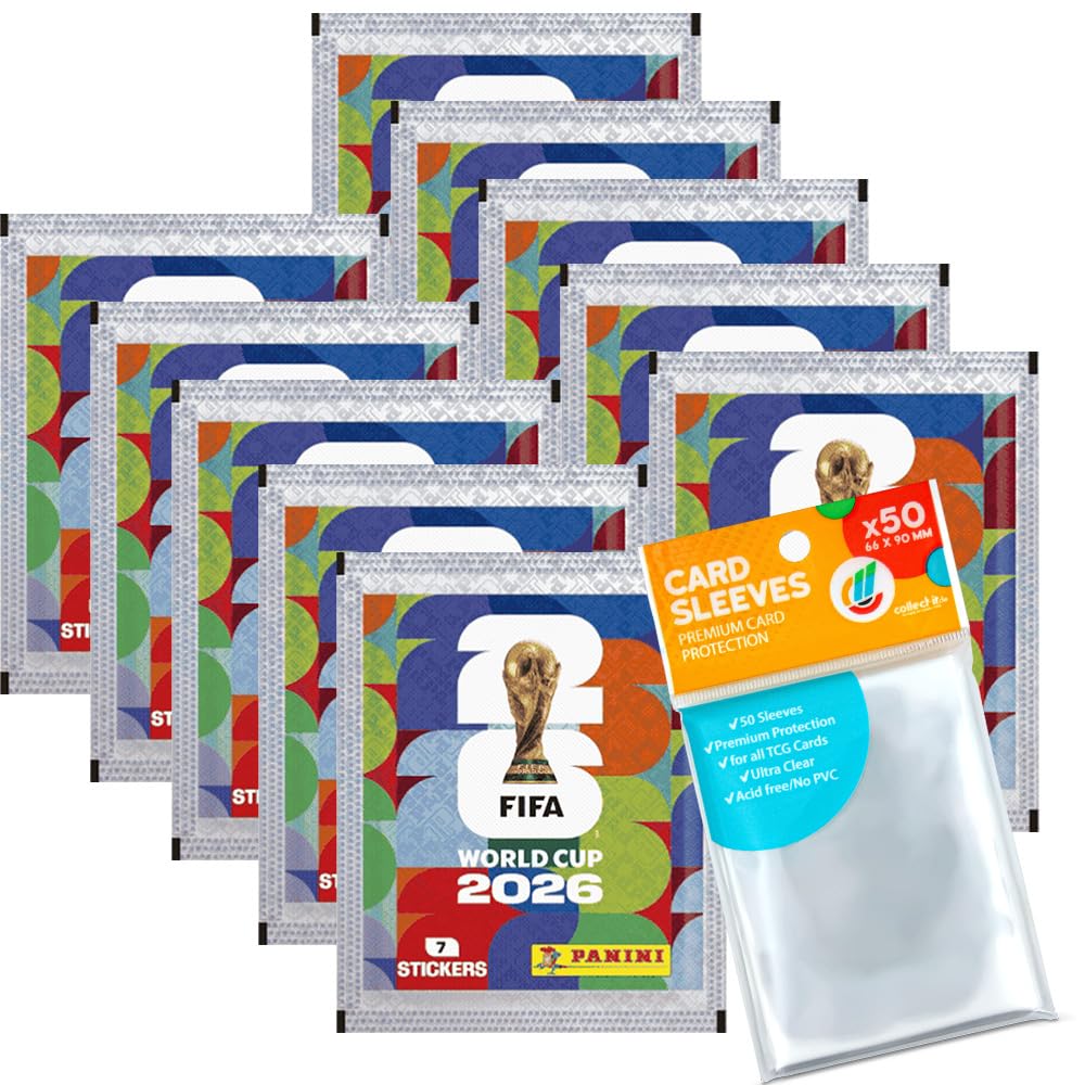 Copa del Mundo 2026 - 10 sobres + fundas exclusivas Collect-it (lote de marca propia)
