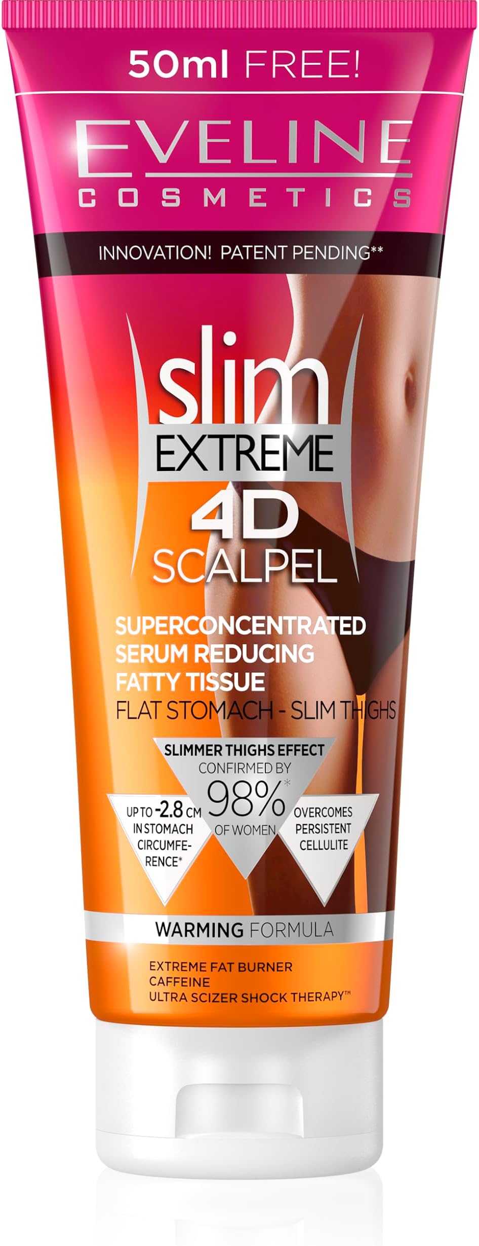 Eveline Cosmetics Slim Extreme 4D Scalpel Super Concentrated Serum Reducing Fatty Tissue 50ml free confirm by 98% women waring formula, fatty tissu, extrem fat burrnet