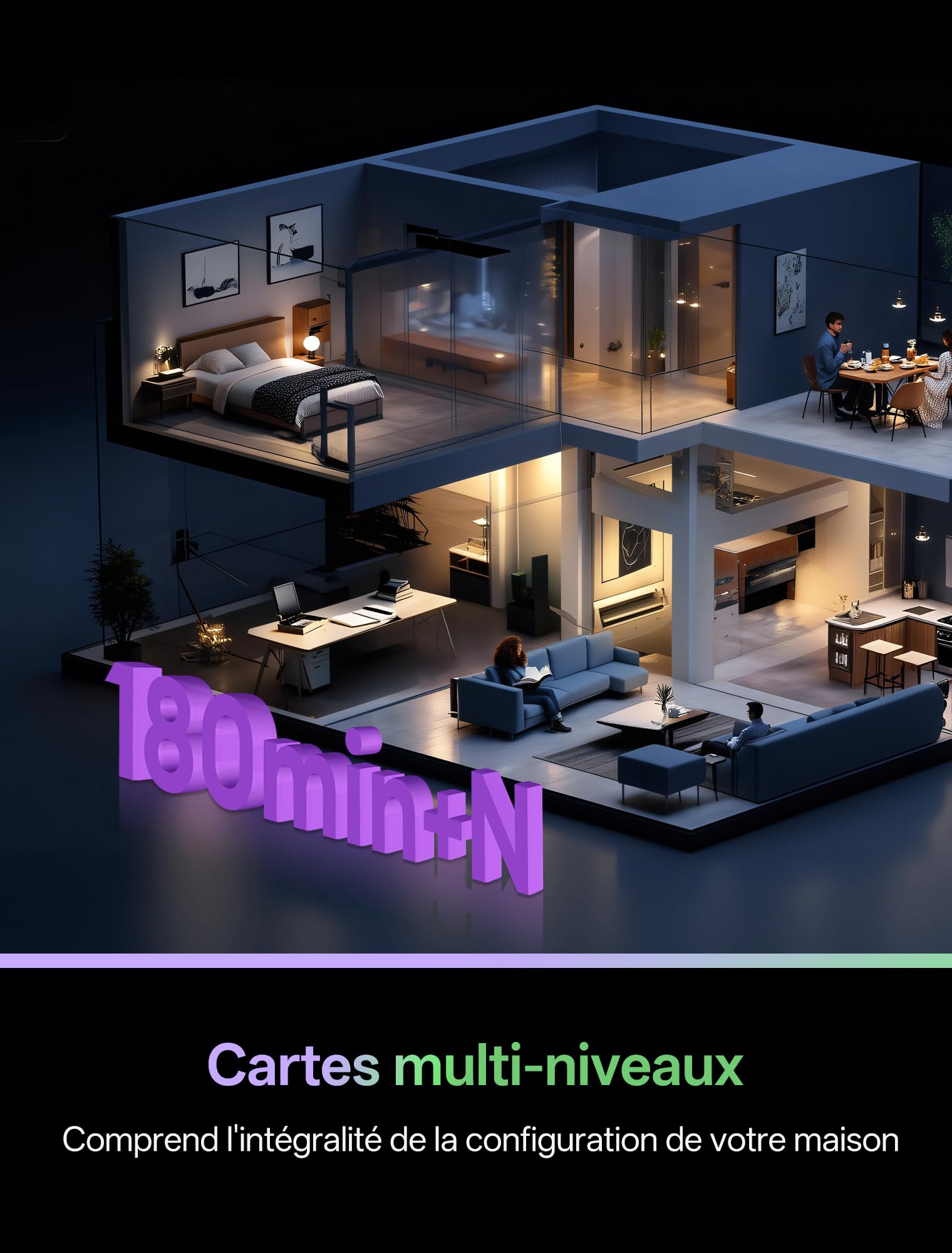 Vexilar W15 Robot aspirateur Laveur 10,000Pa avec Station sans Sac Vidage Automatique, Navigation LiDAR & Cartographie,180Min, Connecté par Remote/APP/Alexa,Idéal pour Tapis Poils d'animaux