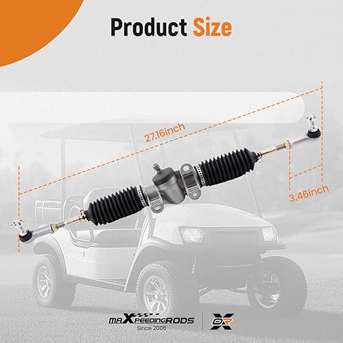Miniatura 15 de maXpeedingrods Conjunto de caja de engranajes de dirección para carrito de golf EZGO RXV 2008 en adelante carros eléctricos de gas con extremos