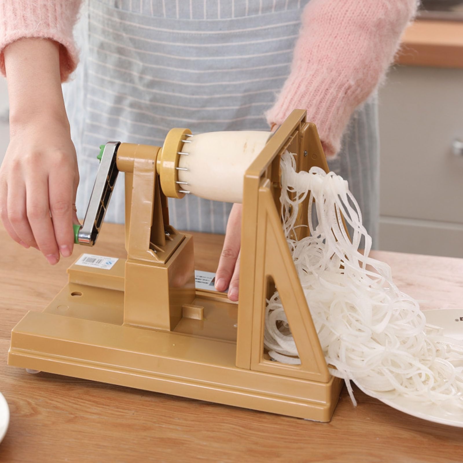 Rallador manual de verduras, triturador de alimentos multiusos con retenedores de alta densidad y pies antideslizantes, herramienta de cocina fácil para rallar papas, zanahorias, repollo, esencial
