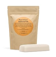 Vista 1 de Plant Guru Mantequilla de mango cruda, barra de 8 onzas, 100% pura y natural sin refinar, ideal para el crecimiento de la piel y el cabello.