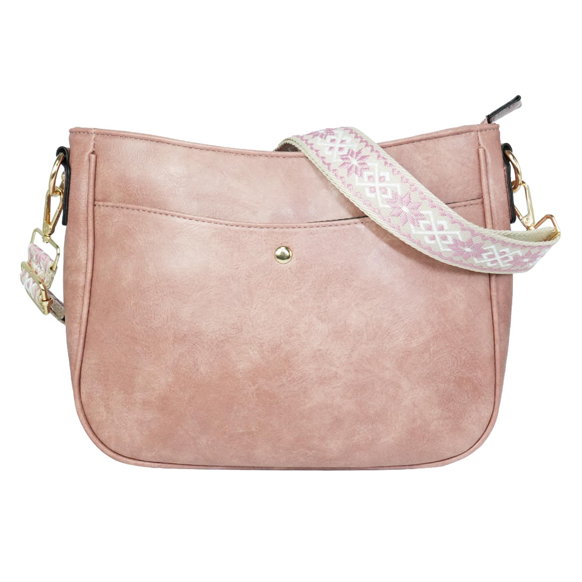 CIVECHOL Crossbody Bag for Women Bohemian Vintage Stylish Purse Vegan Leather Shoulder Bag with Adjustable Wide Strap