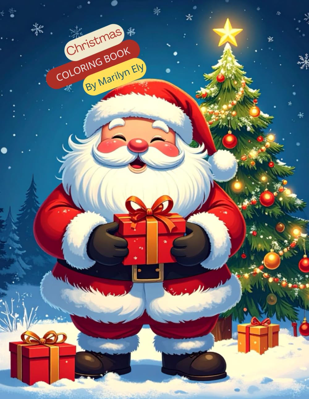 Merry Christmas having Fun Coloring Book: Big, Easy & fun Christmas Coloring book for 2-8 ages