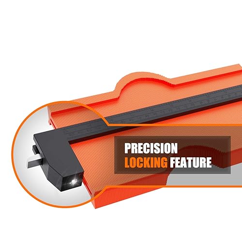 Miniatura 3 de VARSK Herramienta de perfil de medidor de contorno con luz de 5 + 10 pulgadas, herramienta de contorno y forma súper duplicadora, regalos