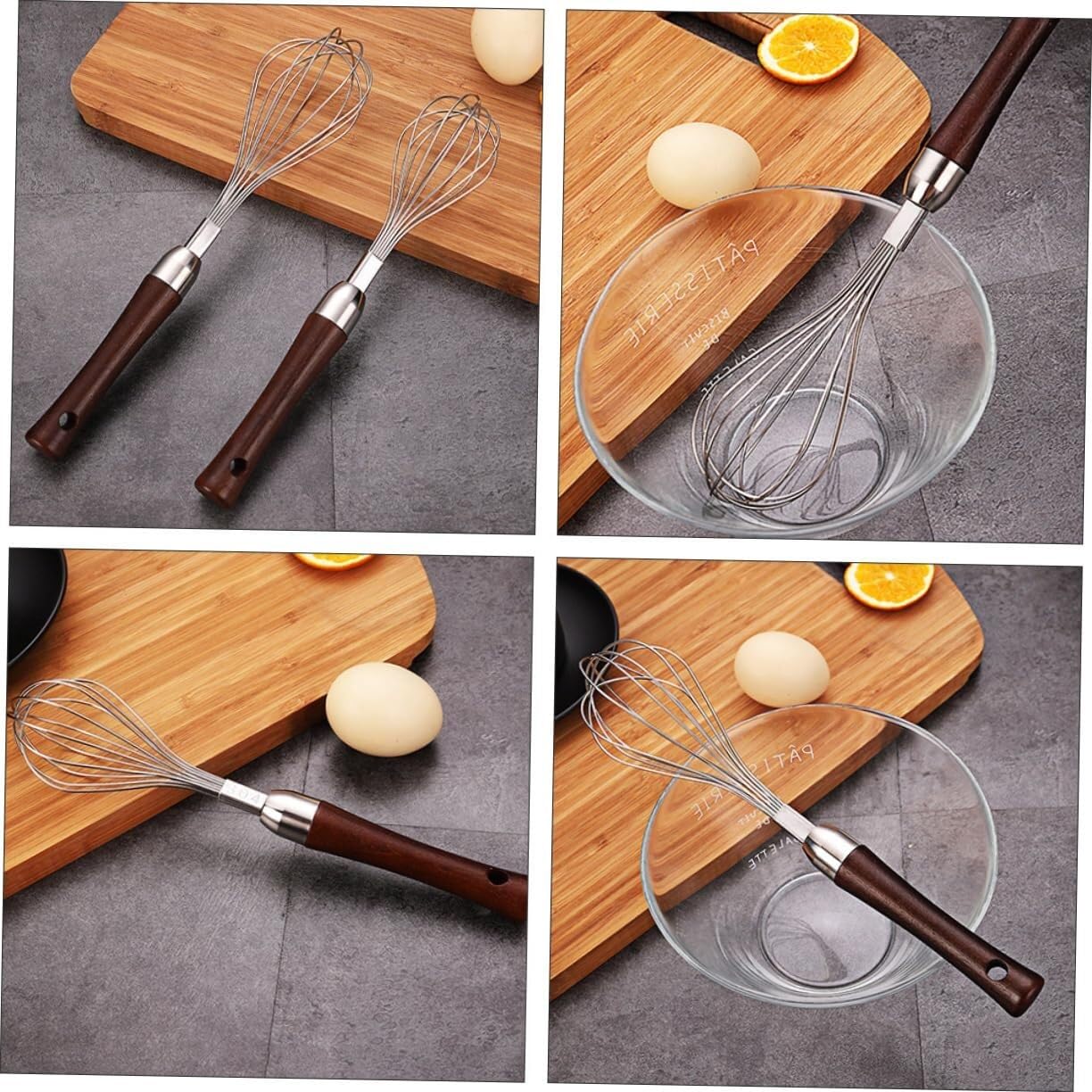 Batidor Varillas Cocina Batidor De Huevos De Mano De Acero Inoxidable, Batidora Manual Pequeña For Hornear, Pastelería De Cocina Barillas Batir Batidor De Huevo