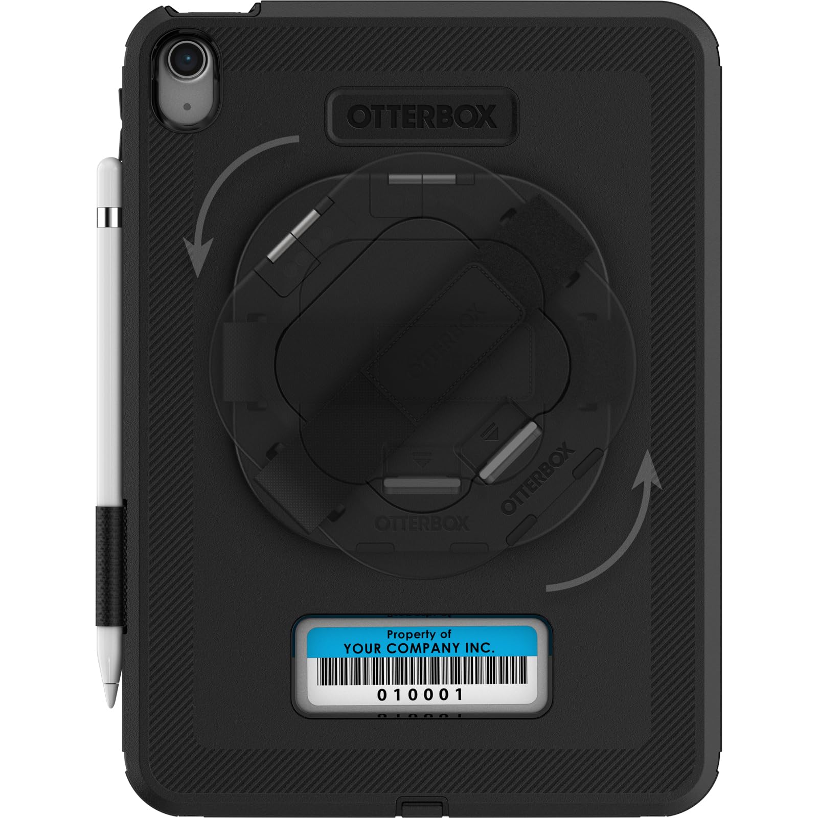OtterBox Defender Kickstand Hülle für Apple iPad 10th, ultrarobuste Schutzhülle mit integriertem Displayschutz, 2X getestet nach Militärstandard, Schwarz
