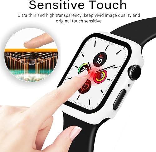 Miniatura 4 de Miimall Funda compatible con Apple Watch Series 3, 2, 1 con protector de pantalla de 1.654 pulgadas, cobertura completa, antiarañazos, mate, funda