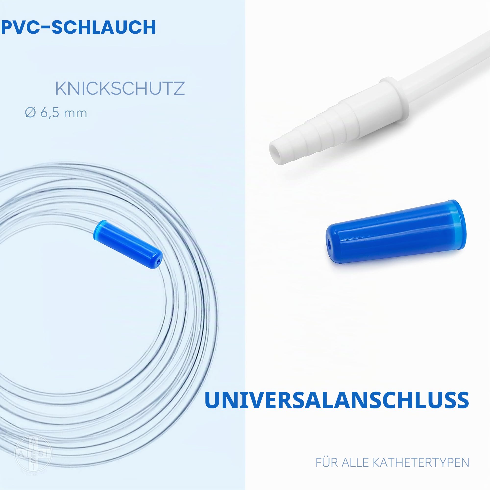 AIESI® Urinbeutel 2000 ml 90 cm schlauch ohne Ablaufventil HOSPIDRAIN (Packung mit 25 stück)