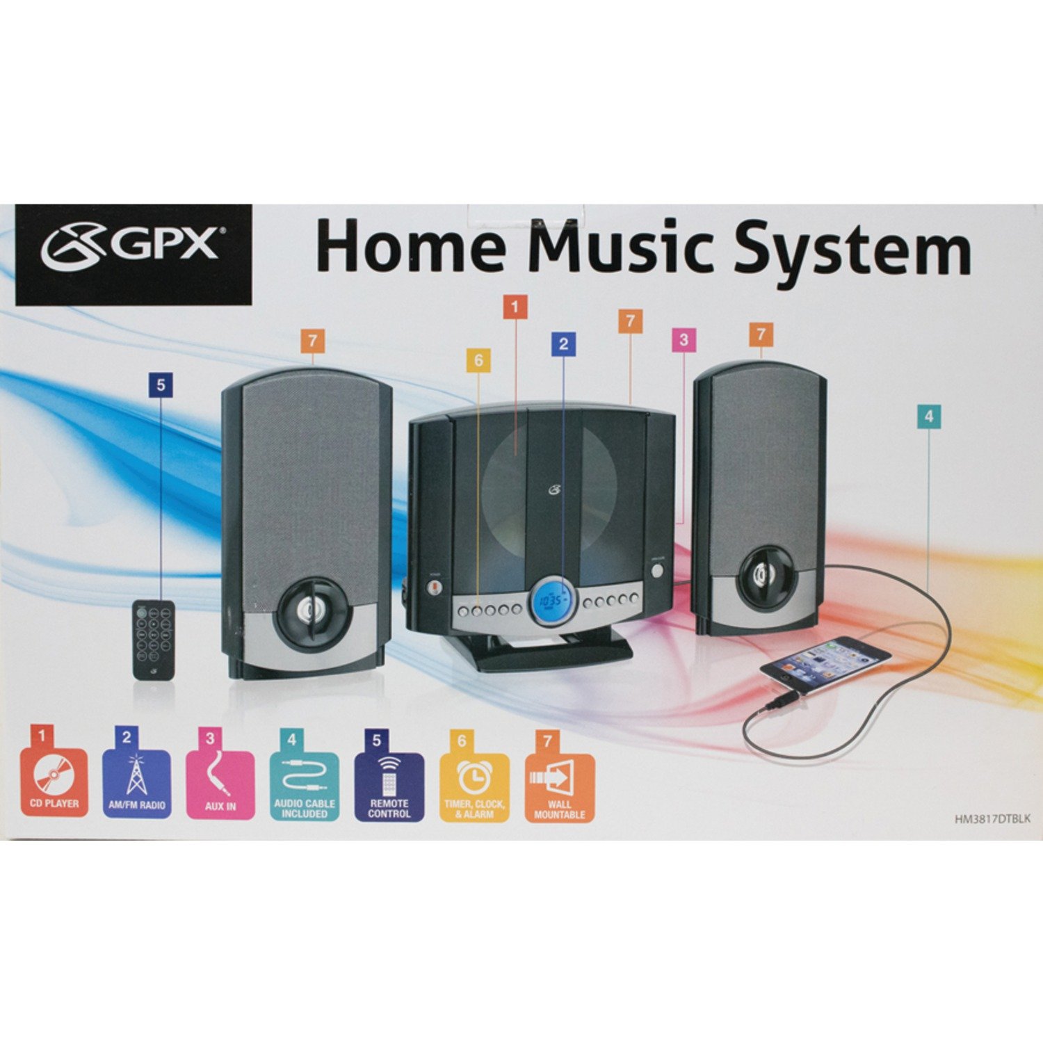 Compact Stereos HC425B Gpx Hm3817dtblk Cd Home Music System