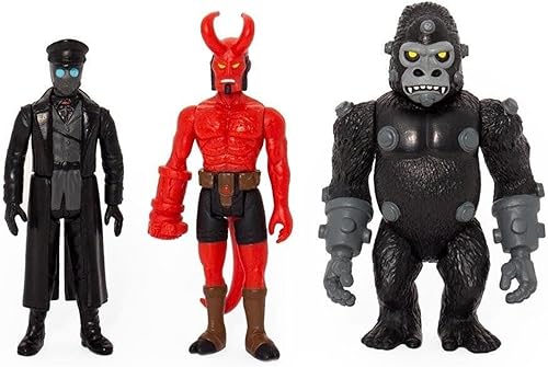 Super 7 Hellboy Reaction Figuras de acción 3 unidades A, multicolor