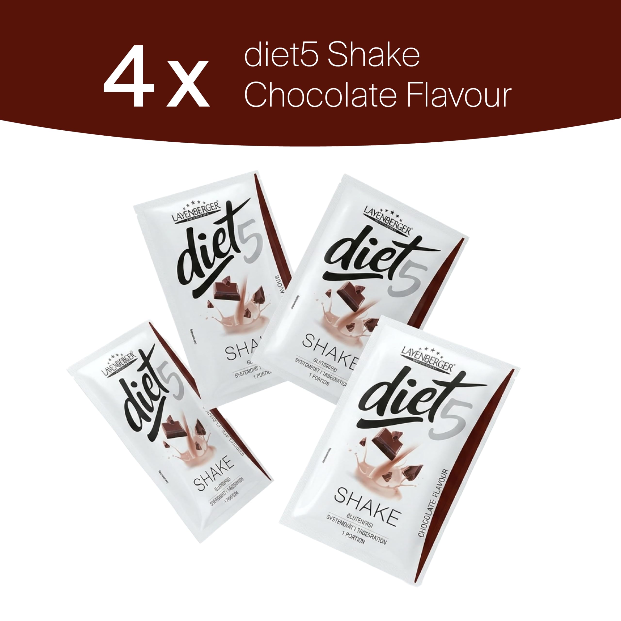 Layenberger diet5 7 Tage-Diät-Paket - Formula Diät inkl. Abnehm-Plan, Tagesrationsdiät glutenfrei - 35 Portionen (1,678 kg)