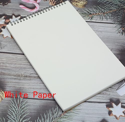 Miniatura 4 de 5 cuadernos de bocetos A5, blocs de bocetos en espiral encuadernados en la parte superior, 30 hojas (60 páginas), papel grueso de 120 GSM, para