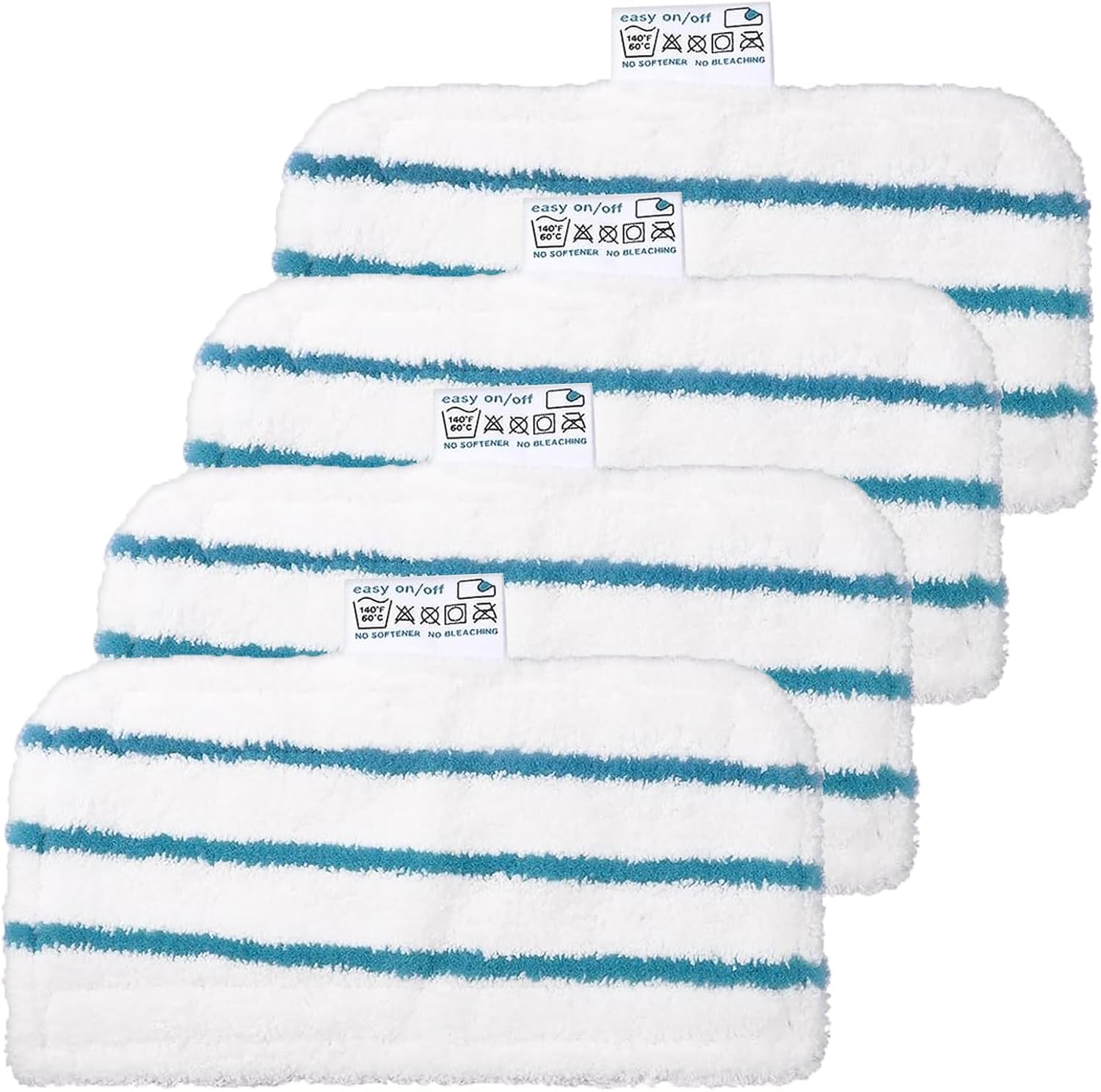 4 x zmywalne ściereczki do czyszczenia Black and Decker, zmywalne ściereczki z mikrofibry do Black & Decker Steam Mop FSMP20, FSMH1321JMD, FSM1500, FSM1600, FSM1610, FSM1620, FSM1621,