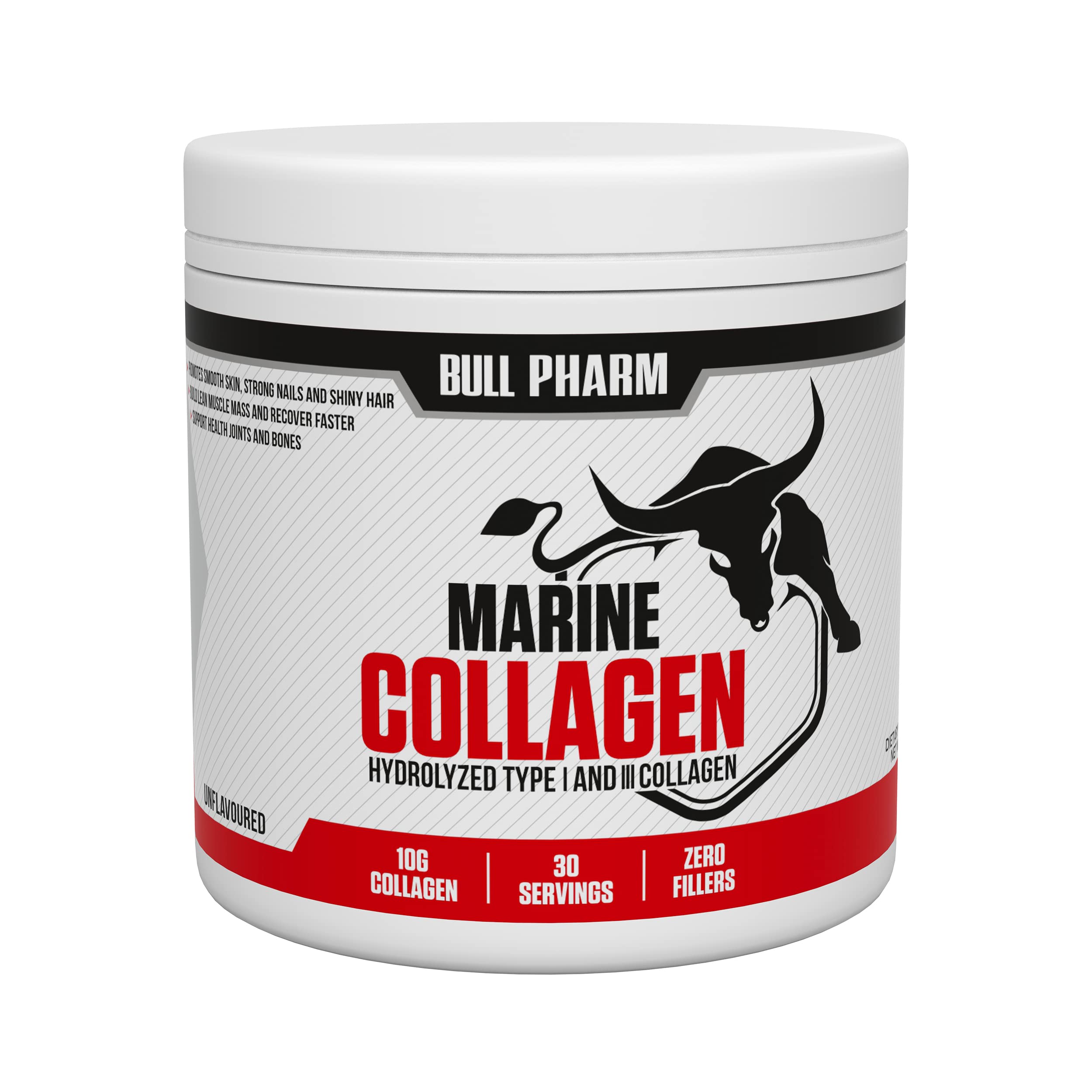 Buy BULLPHARM Hydrolyzed Marine Collagen Peptides (Type& Type Iii)For