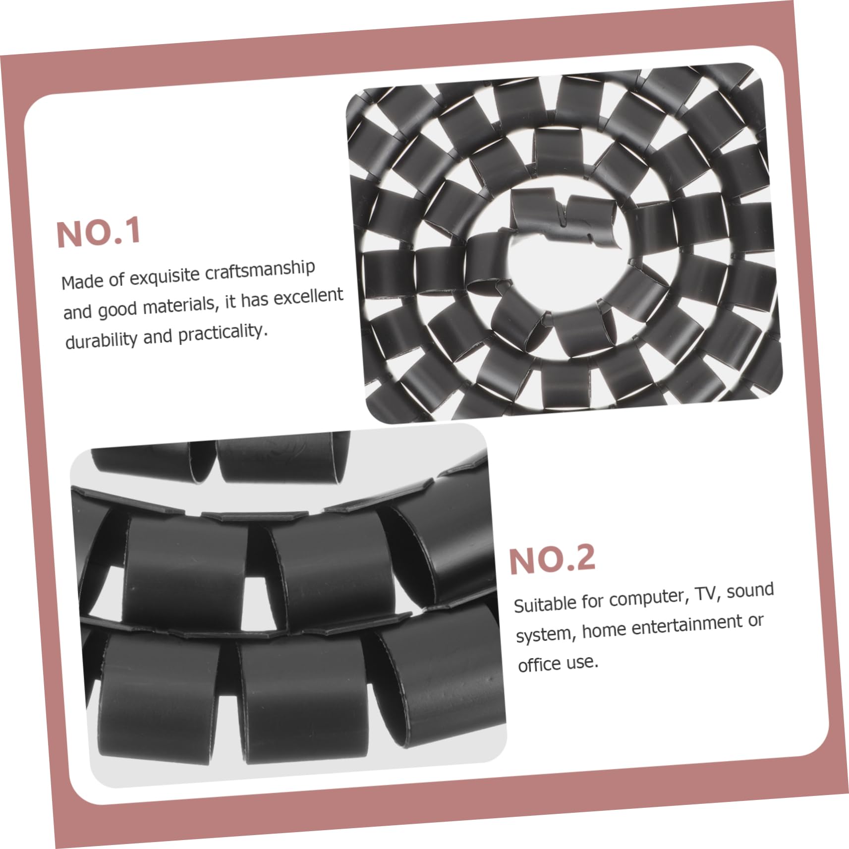 DOITOOL 4piezas Manga Flexible De Gestión De Cables para Organizar Cables Tubo Enrollable para Mantener El El y