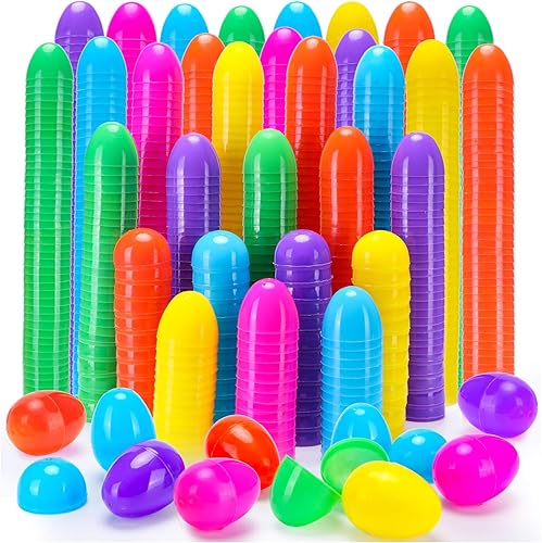 Yeahbeer 288 huevos de Pascua Plásticos, recuerdos de fiesta, Rellenos de canasta, regalos para premios de aula, (288 piezas)