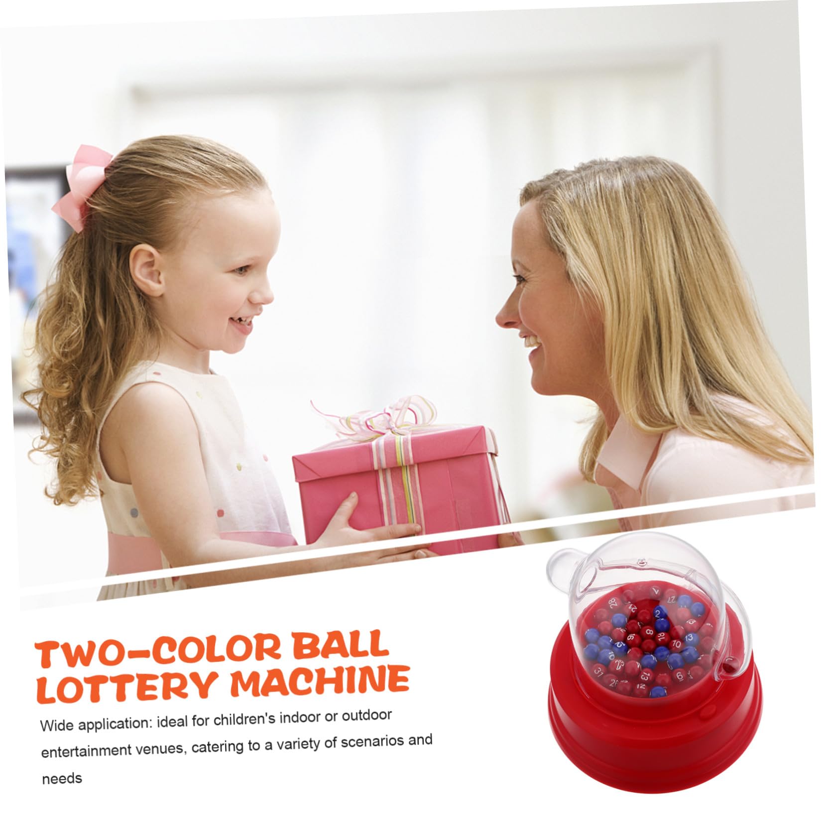 Máquina Eléctrica de Lotería Portátil con Bolas de Burbujas Selector de Números Estable para Familiares y Fiestas