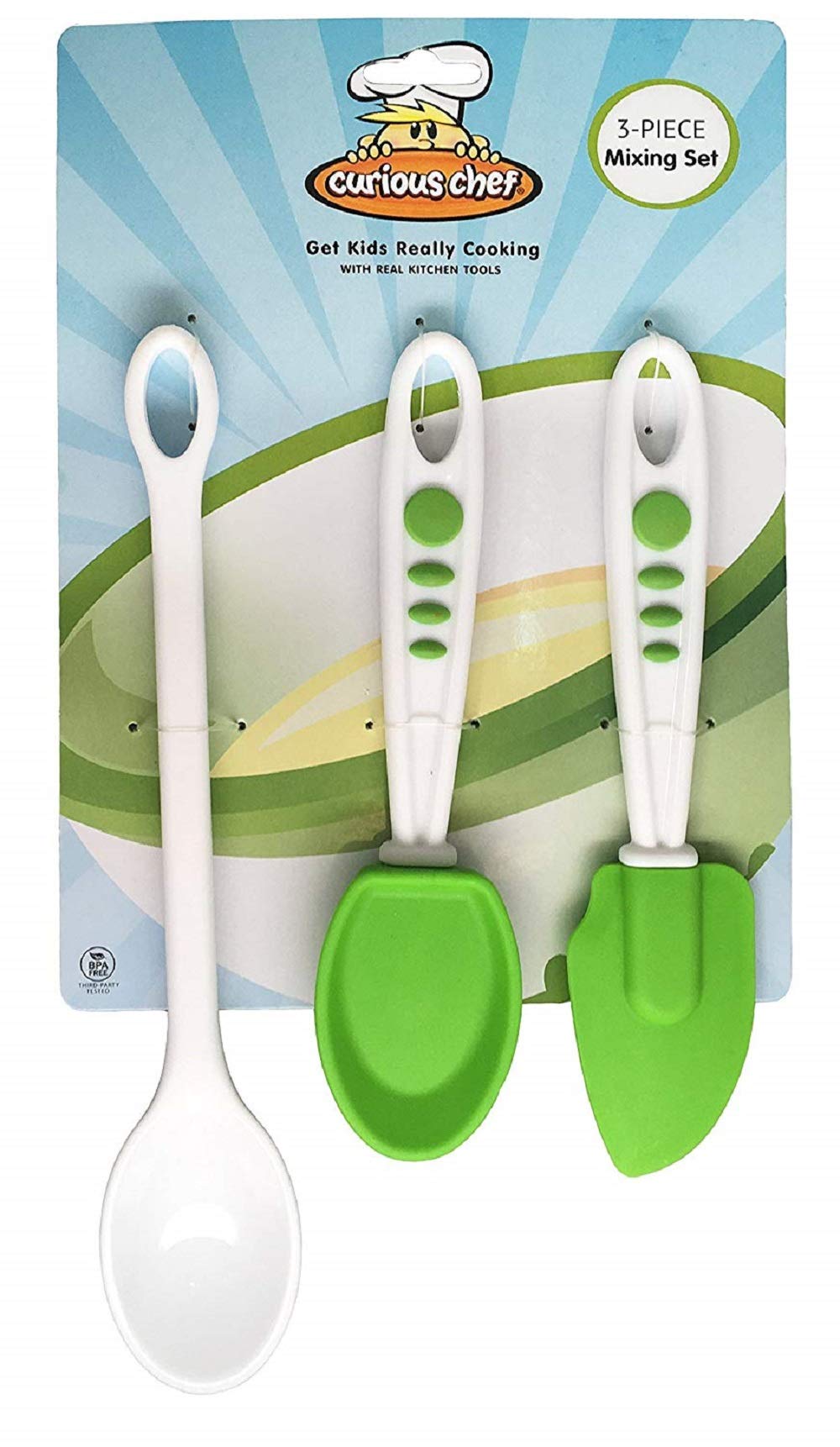 Curious Chef 3 Piece Mixing Set, Nylon, White