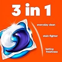 Vista 3 de Tide PODS cápsulas de detergente para lavandería, removedor de manchas 3 en 1, combatiente de olores, protector de color, 112 unidades, compatible