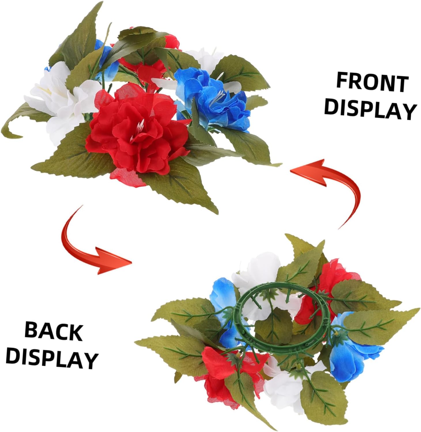 VALICLUD Decorative Floral Candle Ring Wreath for Centerpieces Elegant Artificial Flower Candle Holder for Weddings Birthdays Parties Home Decor Versatile Lifelike Design