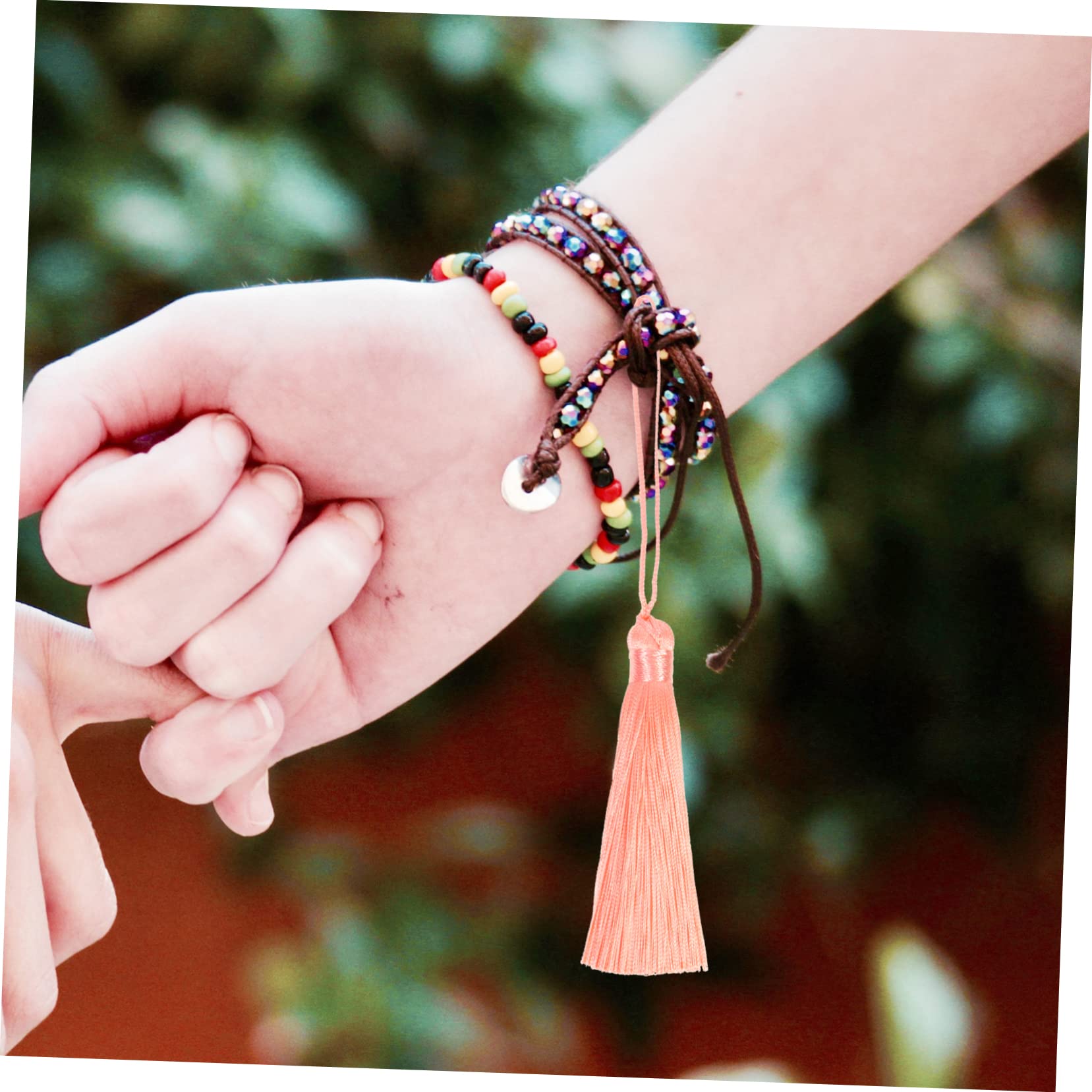 SHINEOFI 75stücke Quasten Charms Für Schlüsselanhänger Bastelzubehör Kleine Handgefertigte Quasten Und Wasserblau Für Schmuckherstellung Und Kreative Projekte