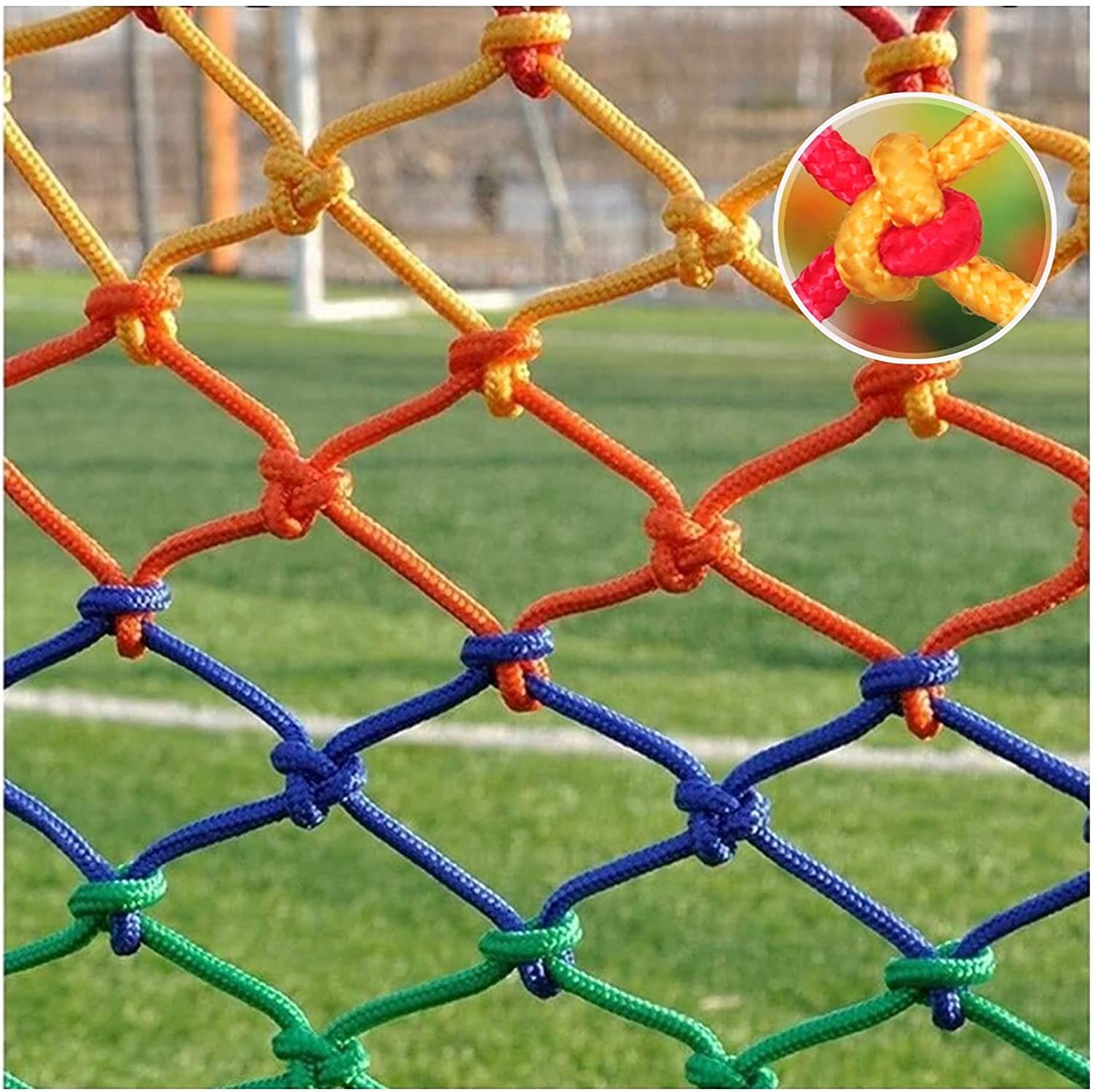 Rete di sicurezza per parchi giochi all'aperto, rete in corda di nylon resistente per bambini e animali domestici, barriera protettiva per decorazione ringhiera e supporto per piante