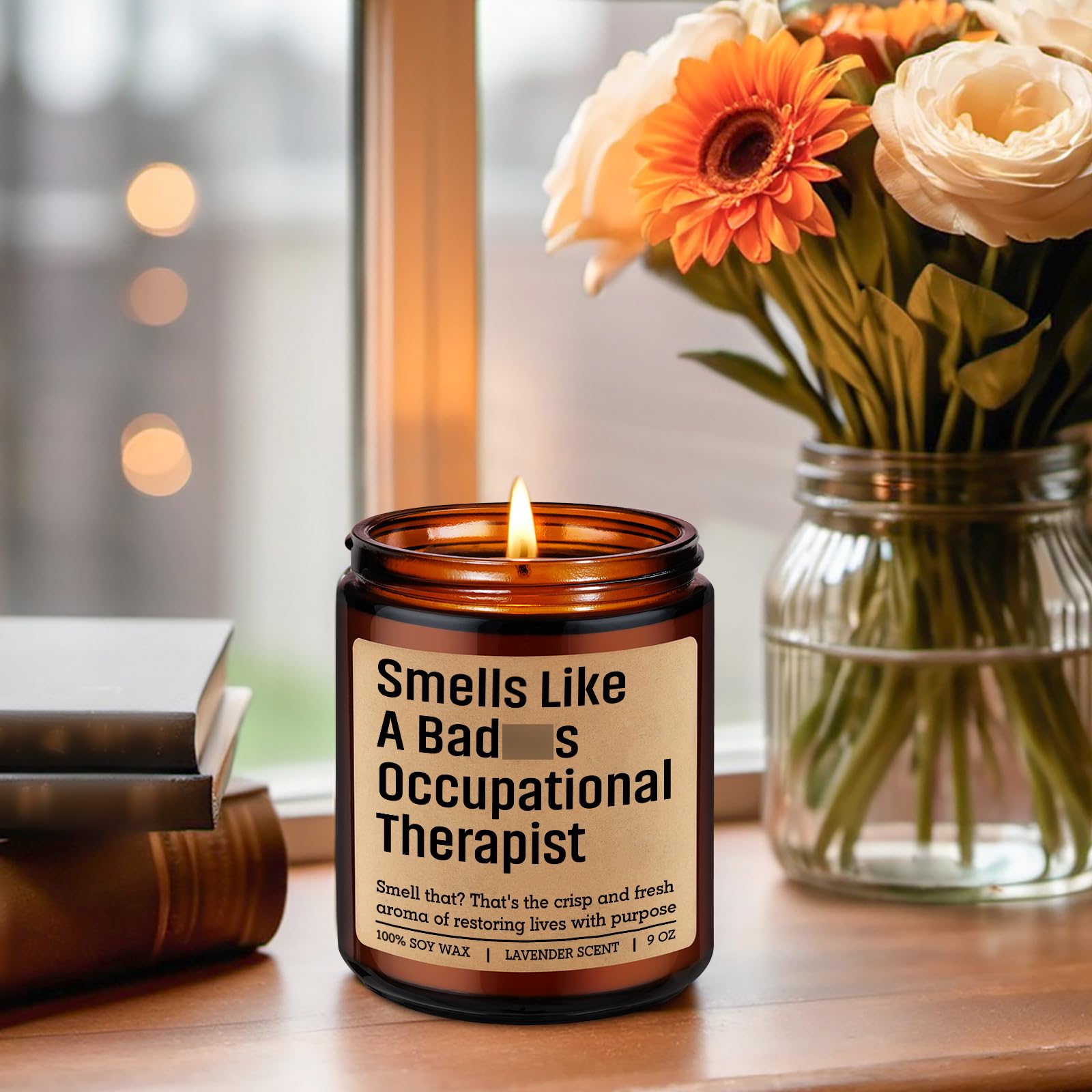 LEADO Candle, Occupational Therapist Gifts - Occupational Therapy Gifts for Women, Men - Funny Appreciation, OT Month, Graduation, Fathers Day, Birthday, OT License Present for School Student, Grad