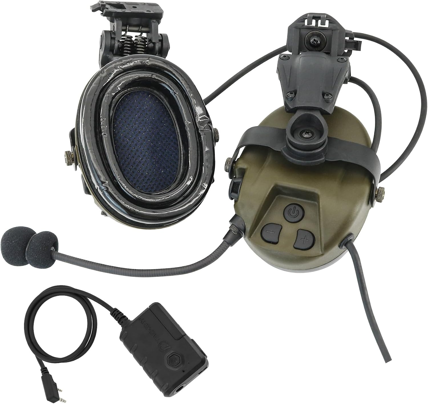 MH303 Tactical Headset for helmet Shooting Ear Protection with Bluetooth Extension Line&mic,for Hunting,Airsoft