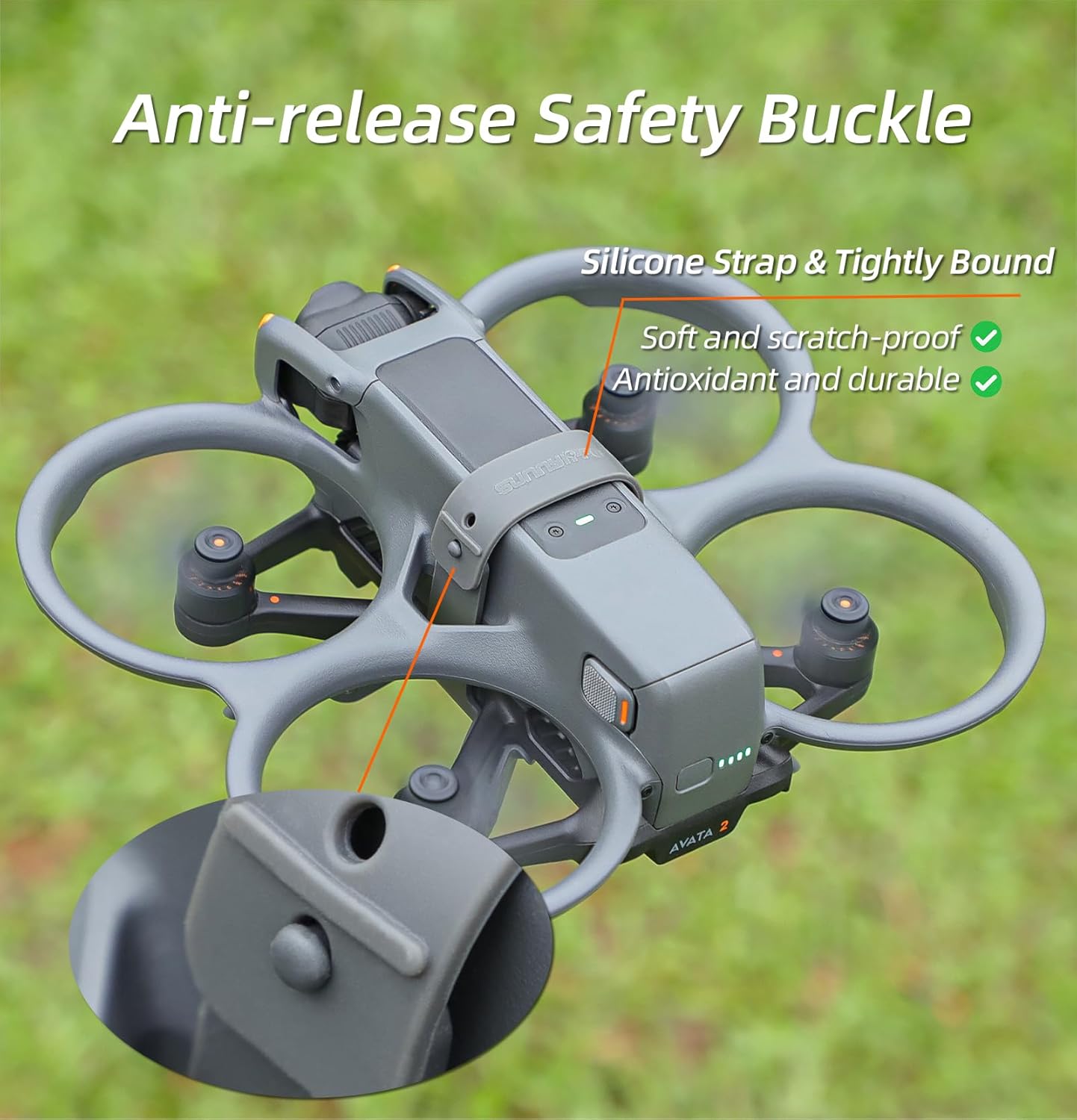 Avata 2 Foldable Quick Release Extension Leg - Heightened Landing Gear Protection Bracket (Gray)