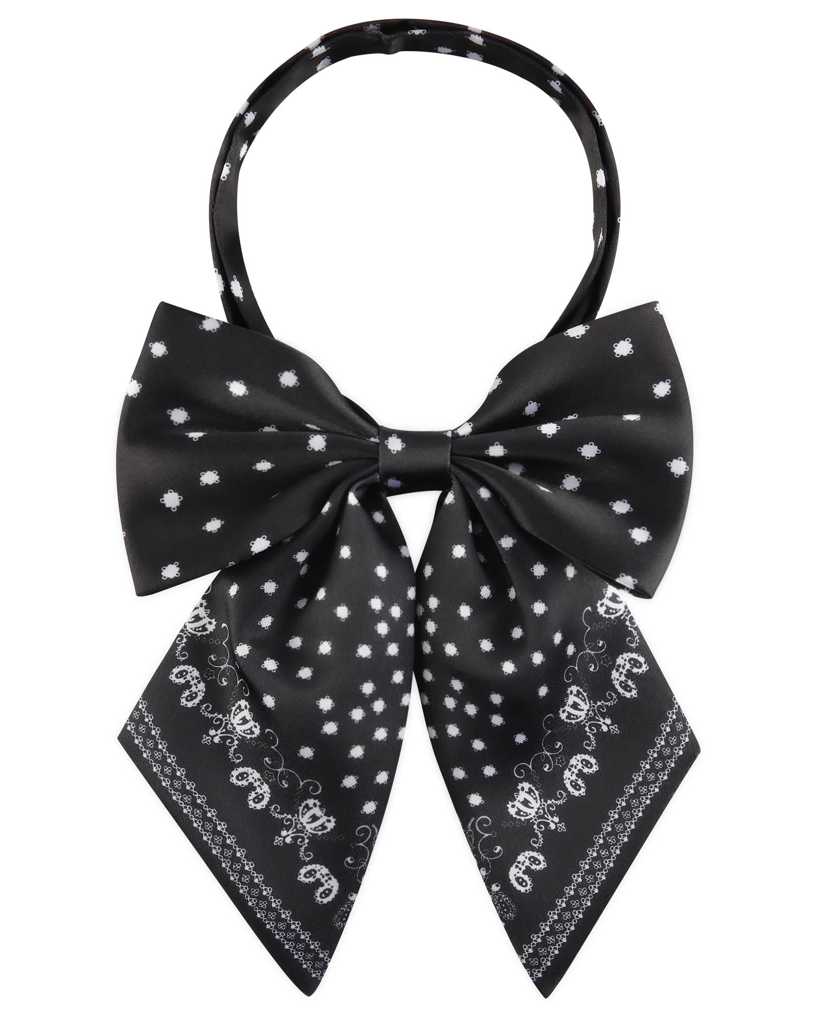 AWAYTR Ladies Adjustable Pre Tied Bowtie - Solid Color Bow Ties for Women
