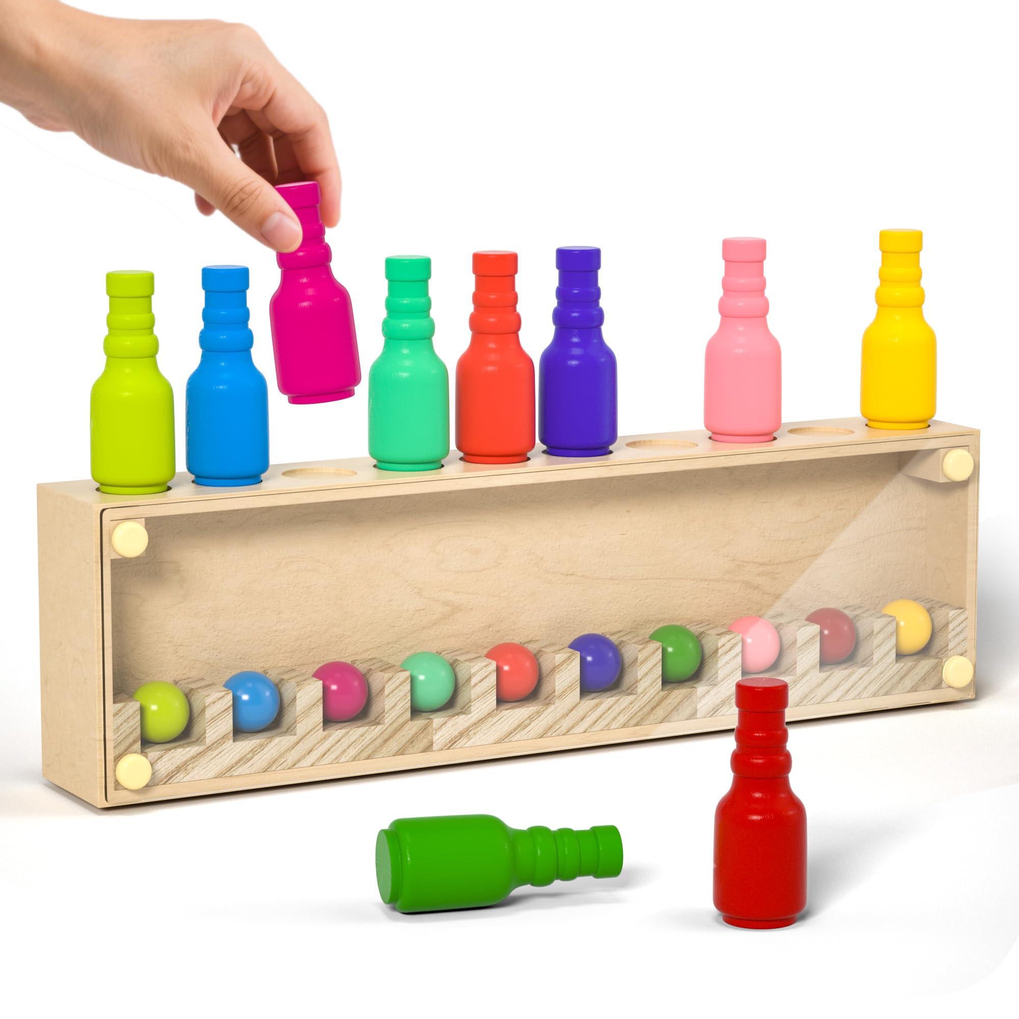 Uping Juegos de Mesa Niños Adulto para Fiesta Juguete Emparejar Colores de Madera Regalo Niño 6 Años o más y Adultos