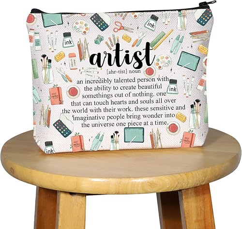 Miniatura 7 de G2TUP Regalo de artista Definición de artista Bolsa de maquillaje Bolsa de cosméticos para artistas, regalo para maestros de arte, regalos para