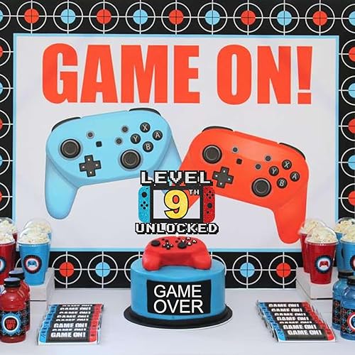 Miniatura 3 de Decoración de pastel desbloqueada de nivel 9  Signo de juego de nivel 9  Decoración de fiesta temática de cumpleaños 9 para decoración de pastel